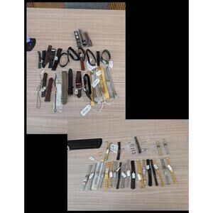 50+ New Replacement Watch Bands Lot - 23 Bracelets, 12 Leather, Nylon & More